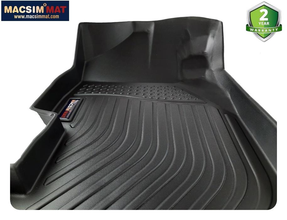 Thảm lót sàn xe Honda Brio 2018-2021 Nhãn hiệu Macsim chất liệu nhựa TPV cao cấp màu đen