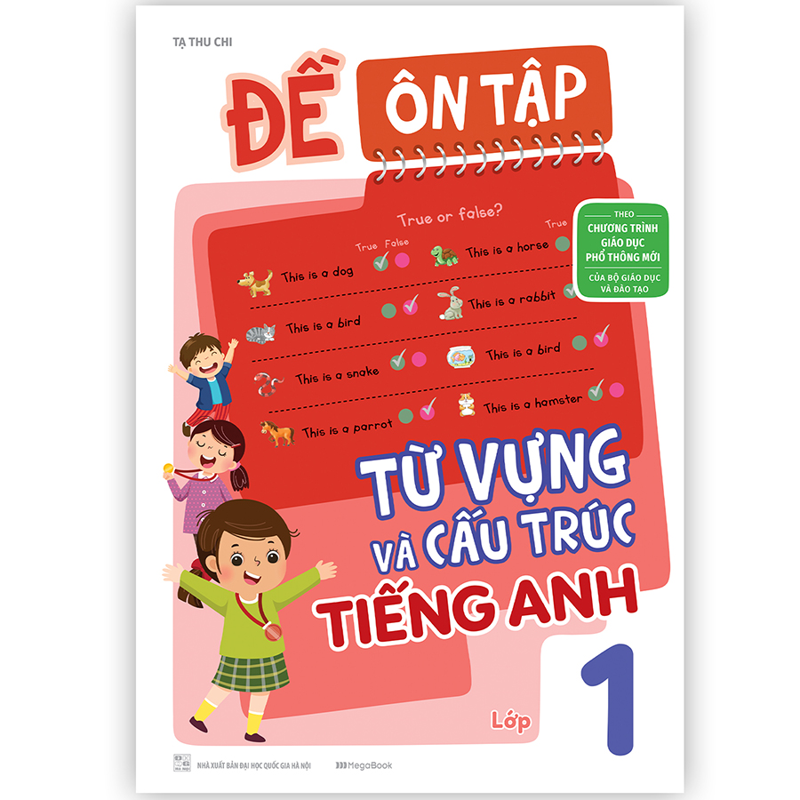 Đề ôn tập từ vựng và cấu trúc tiếng Anh lớp 1