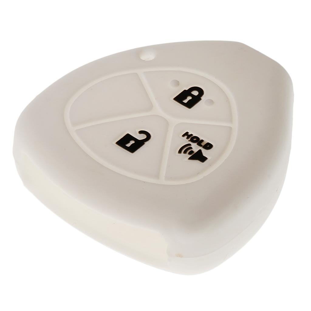 2 Pieces White Car Key Case Shell Protector Silicone for