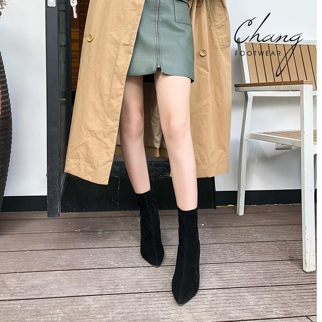 Boot nữ cao cổ Hàn Quốc | HÀNG CAO CẤP | Bốt da lộn đế cao 6cm và 8 cm