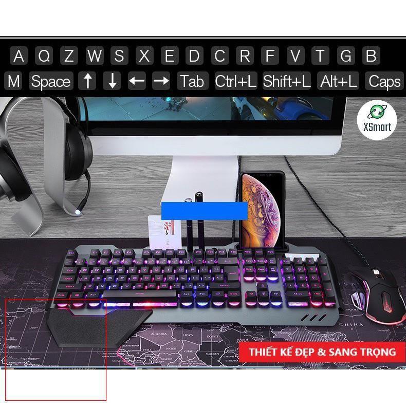 Bàn Phím Gaming K618 Super Pro New 2021 Led Đổi Màu 10 Chế Độ Led Khác Nhau Ngang Phím Cơ PC - Hàng Chính Hãng