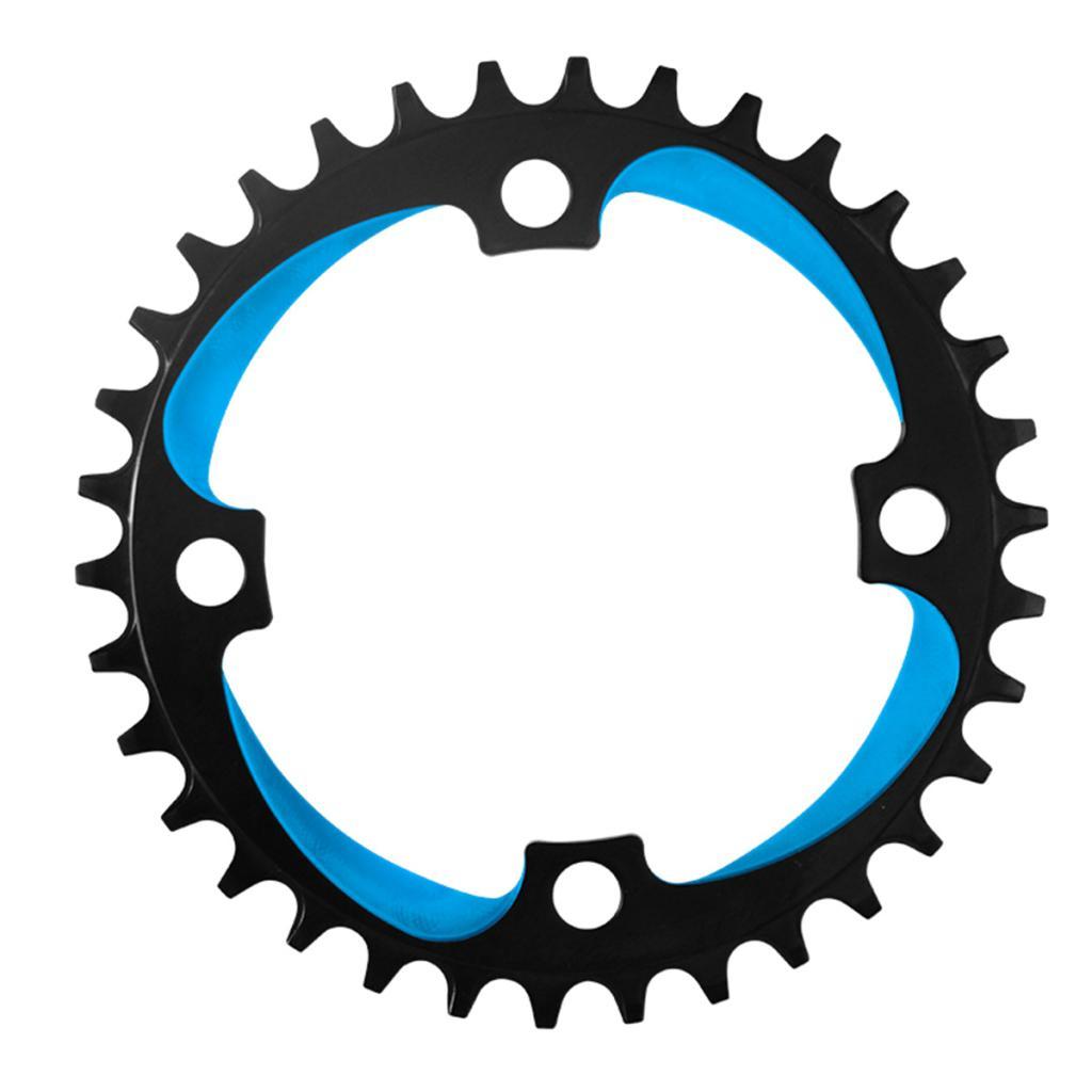 Bike Chainring, Round 104 BCD Mountain Bike Bicycle Single Speed Chainring - Lightweight Aluminum Alloy - Easy Installation - Select Colors & Sizes