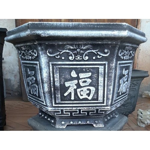 Khuôn chậu lục giác 25cm , khuôn đầy đủ lòng trong, đa dạng hoa văn, dễ dàng thi công