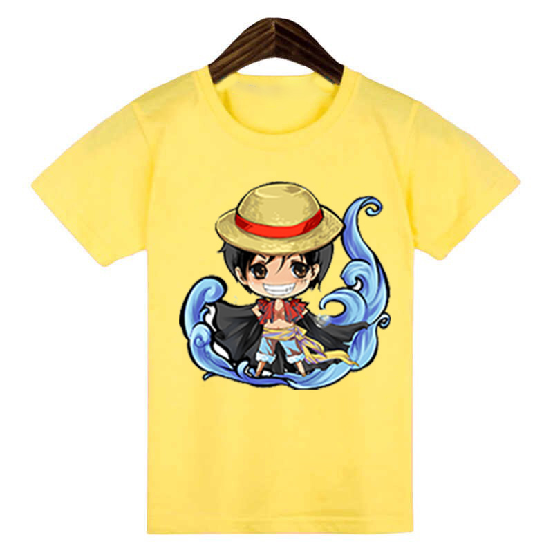 Áo thun bé trai in hình Luffy nhân vật bé đặc biệt yêu thích