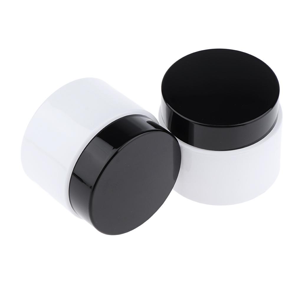2x Cosmetic Empty Jar Pot Makeup Face Cream Container Glass Bottle 20/30/50g -