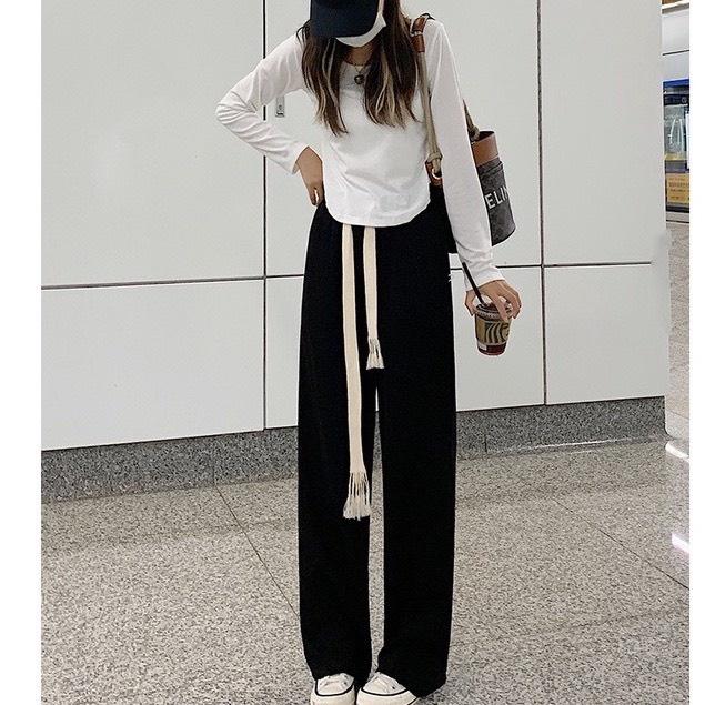 Kanimi - Quần nỉ bom dây rút bản to mẫu mới siêu đẹp - quần nỉ bo gấu hot trend 2021
