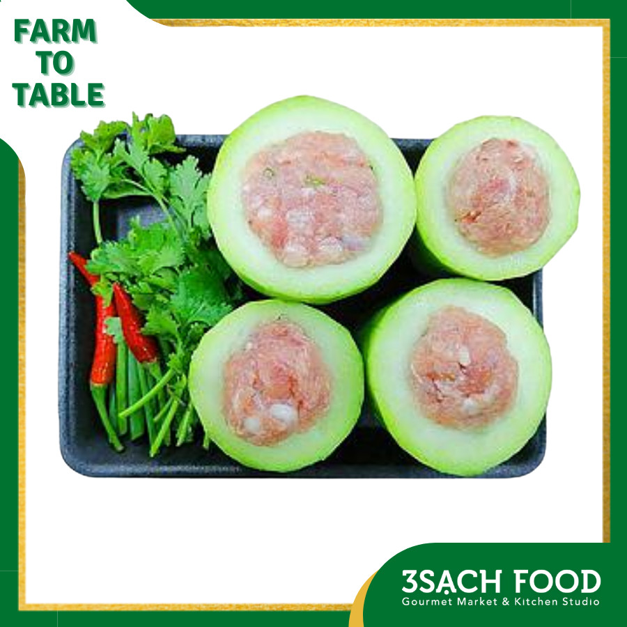 Canh Bí đao dồn thịt 3S khay 500gr - Nguyên liệu đã được sơ chế