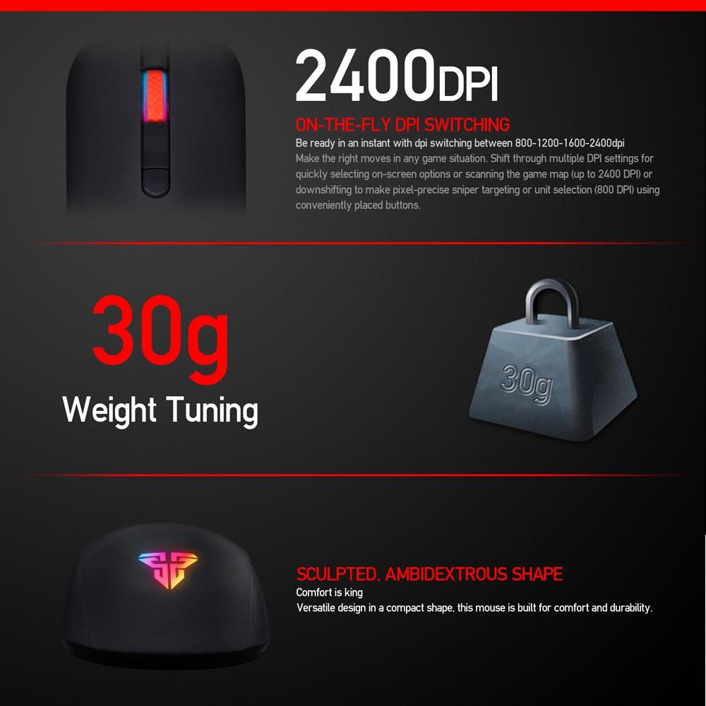 Chuột Gaming Có dây Fantech G10 RHASTA 2400DPI LED CHROMA 4 Phím  - Hãng Phân Phối Chính Thức