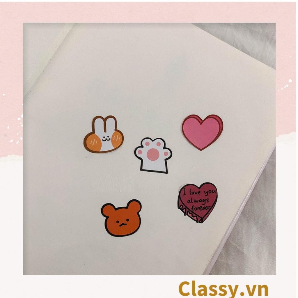 Bộ 12 Sticker dễ thương tem dán chống nước,PK638