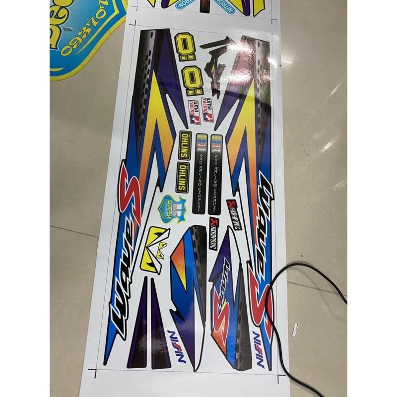 Tem rời dành cho xe wave đời đầu dán xe đen