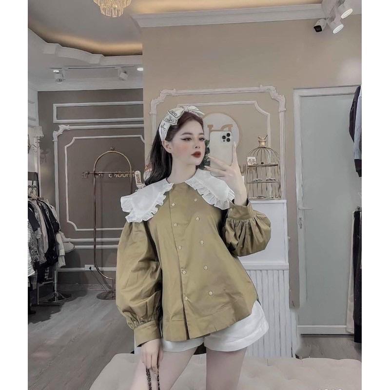 ÁO SƠ MI THÔ CỔ BÈO