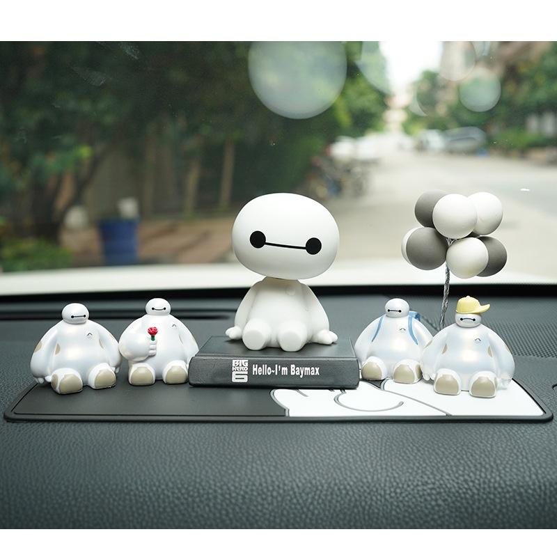 Big White Fat Man Shaking His Head Doll Car Ornaments Creative Car Accessories Dashboard Decoration Vinyl Can Put Mobile Phones