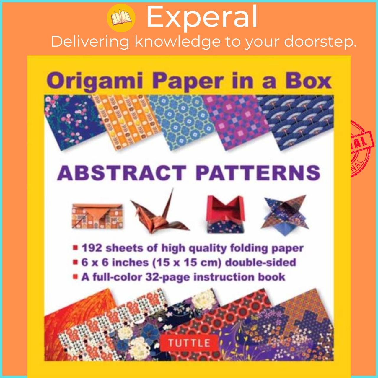 Sách - Origami Paper in a Box - Abstract Patterns by Tuttle Studio (UK edition, paperback)