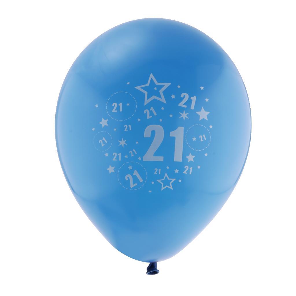 10pcs Age 21 Latex Balloon Happy Birthday Anniversary Balloon Decor