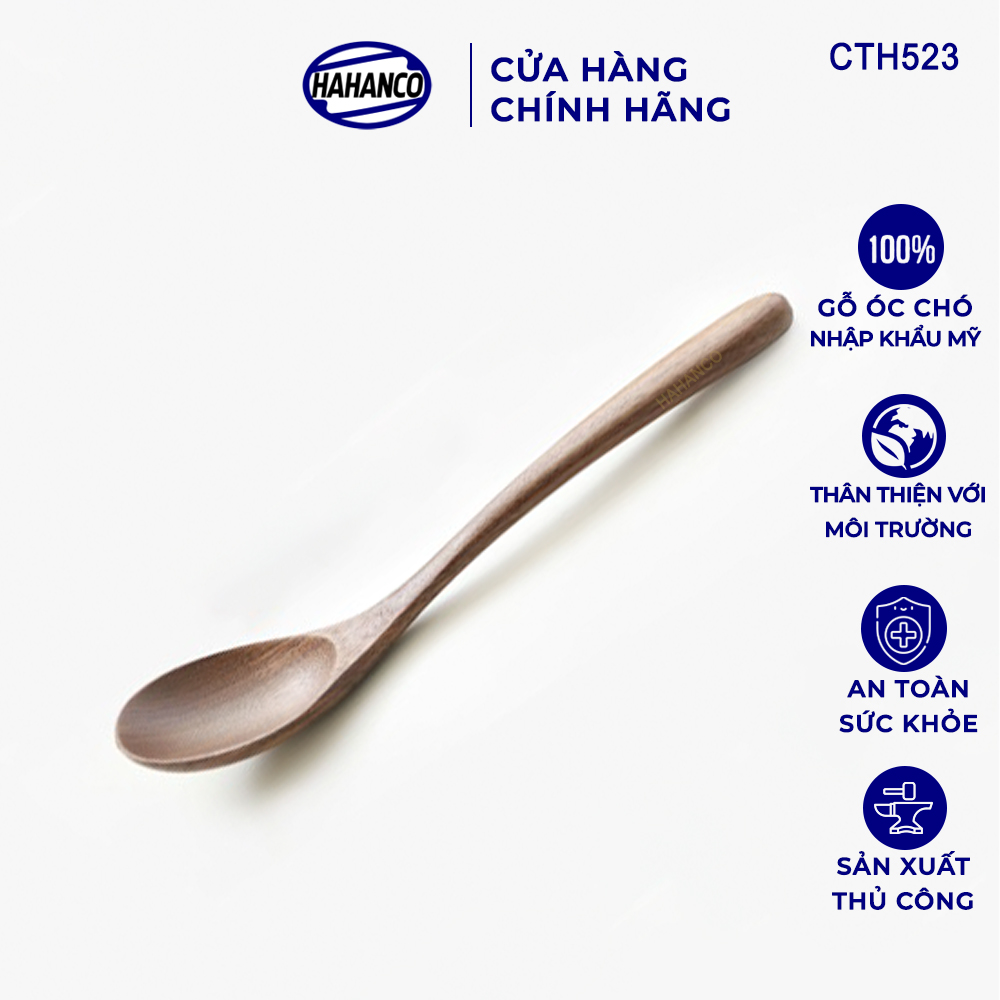 Thìa/Muỗng gỗ Óc Chó nhập khẩu Mỹ cao cấp (CTH523) Dùng múc giá vị, Muỗng ăn cơm, decor trang trí, chụp ảnh