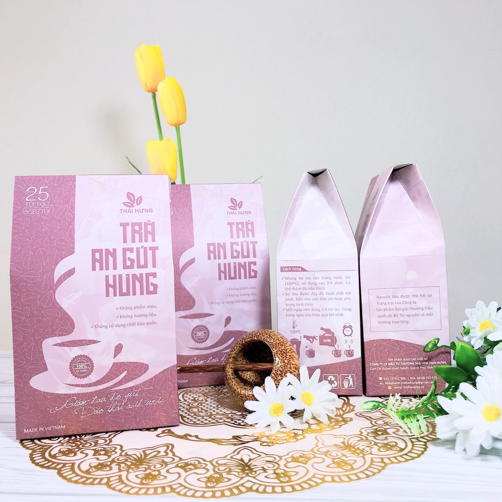 Trà An Gút Hưng Thái Hưng  - Đào thải axit Uric, giảm cơn đau do gút