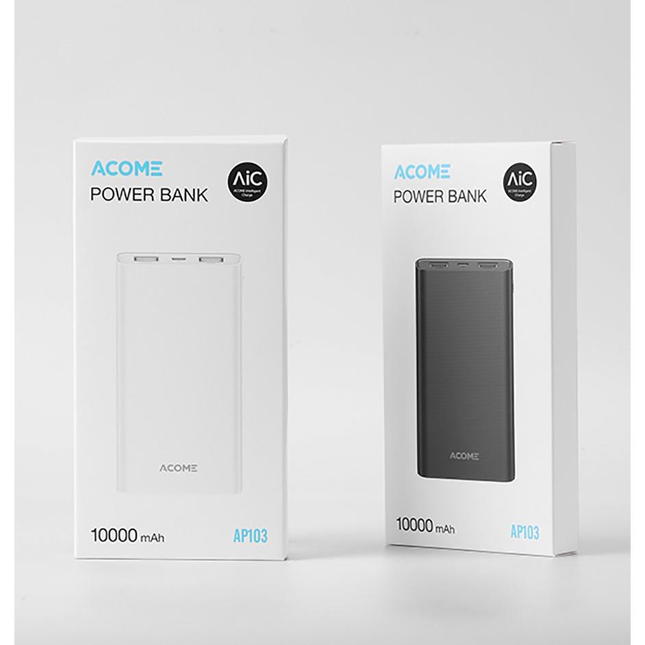 Pin Sạc Dự Phòng Điện Thoại Dung Lượng 10.000mAh ACOME 10.5W - Hàng Chính Hãng