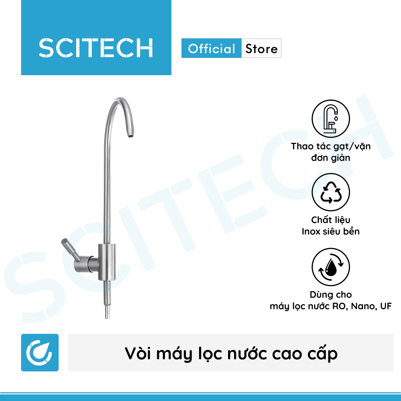 Vòi inox 304 cao cấp dùng trong máy lọc nước - Hàng chính hãng