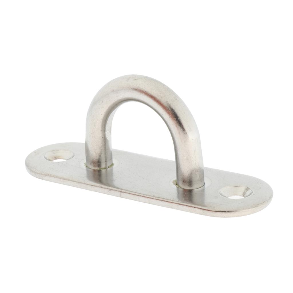 5, 6, 8mm 304 Stainless Steel Oblong Pad Eye Plate, Home Marine Boat Rigging