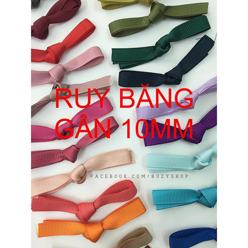 Ruy băng gân bản nhỏ 1cm nguyên liệu thủ công, phụ liệu handmade