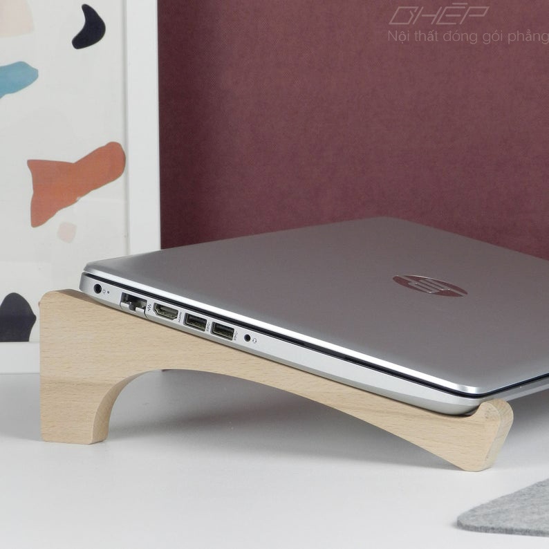 Giá Đỡ Laptop FAS.AGU / Kệ Laptop Gỗ / Kệ Macbook / Giá Đỡ cho máy tính 13 - 17 inch +