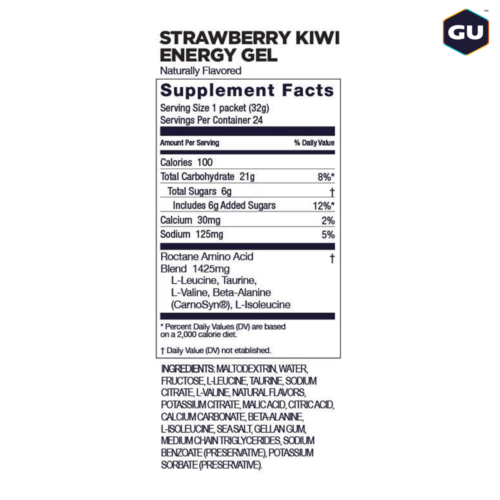 (COMBO 6 GÓI) Gel Năng Lượng Gu Energy Roctane Vị Strawberry Kiwi - Dâu Kiwi Combo 6 Gói