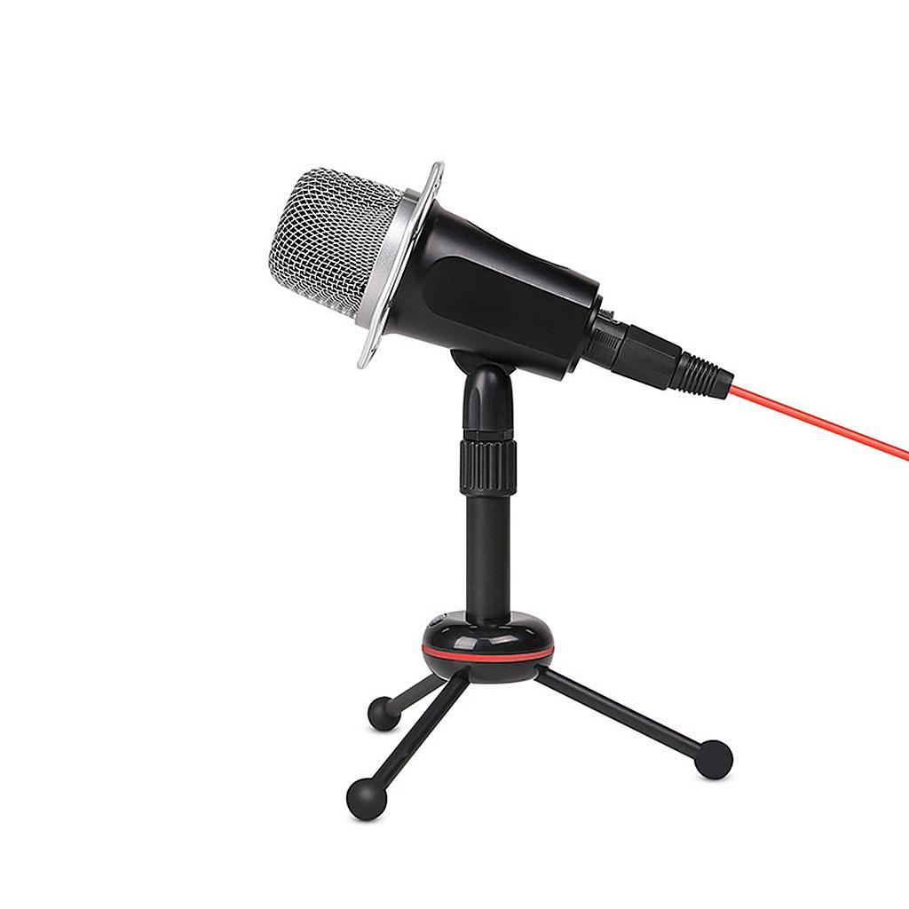 Professional 3.5mm Studio Condenser Microphone Mic Podcast For Skype PC Notebook Computer with Desktop Tripod Stand
