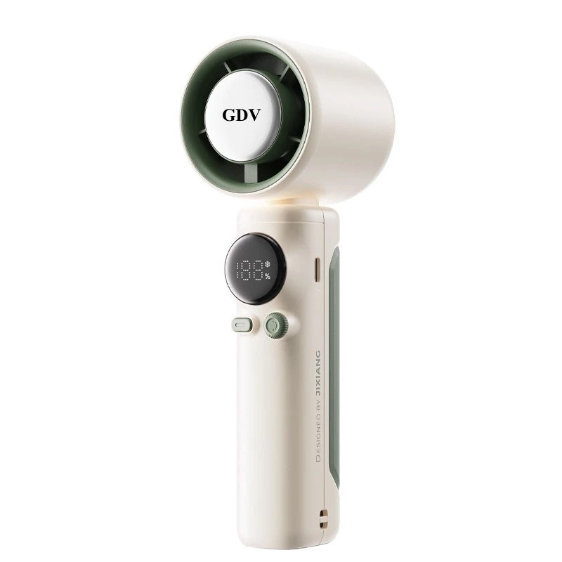 Quạt Cầm Tay Mini GDV SS-026 Có 199 Tốc Độ, Màn LED Hiển Thị, Tích Hợp Sò Lạnh - Màu Ngẫu Nhiên - Hàng Chính Hãng