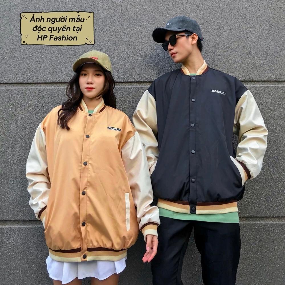 Áo khoác bomber jacket form rộng - vải dù cao cấp ️Áo bomber Varsity dáng Unisex nam nữ D05