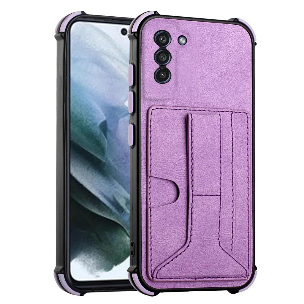 Ốp điện thoại TPU mềm giá đỡ gắn thẻ cho Samsung Galaxy A11 M11 A21S A52 A72 S21 + S21 Plus S21 Ultra S21 FE 5G