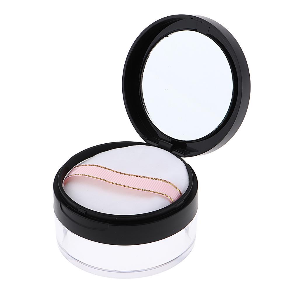 Empty Loose Case Blush Storage Container Talcum Jar Black