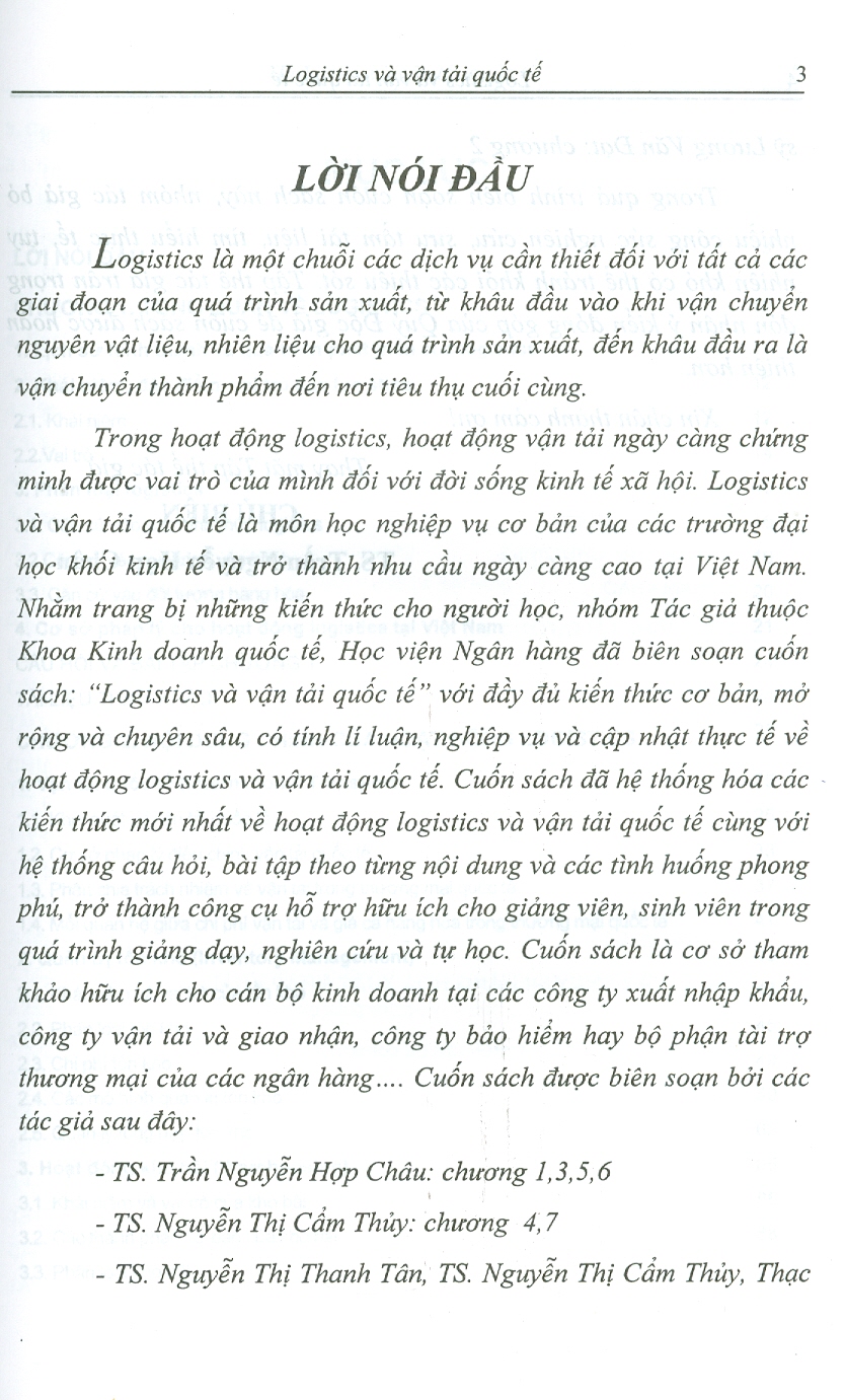 Logistics Và Vận Tải Quốc Tế (Sách tham khảo)