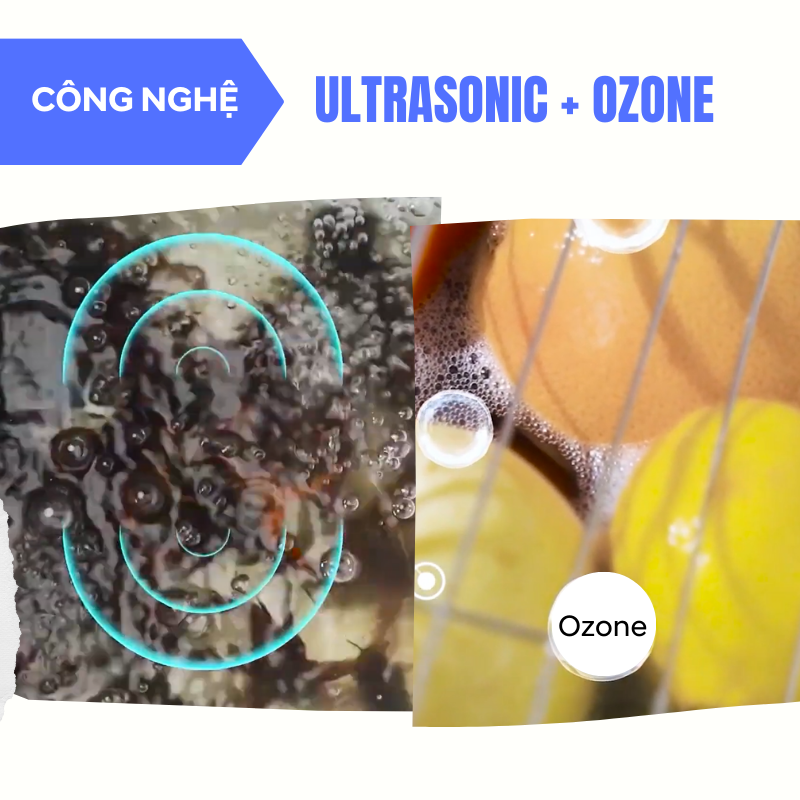 Máy khử độc thực phẩm đa năng Dr,zone Ozone is Life Ecomama công nghệ Ozone &amp; sóng siêu âm - Dung tích 11L- Hàng chính hãng