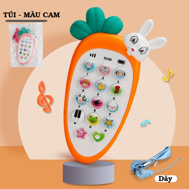 Điện thoại đồ chơi có nhạc phát sáng, an toàn cho bé giúp phát triển khả năng âm nhạc