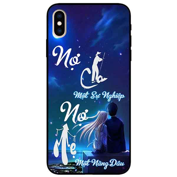 Ốp lưng in cho Iphone X/ Xs Mẫu Nợ Cha Nợ Mẹ