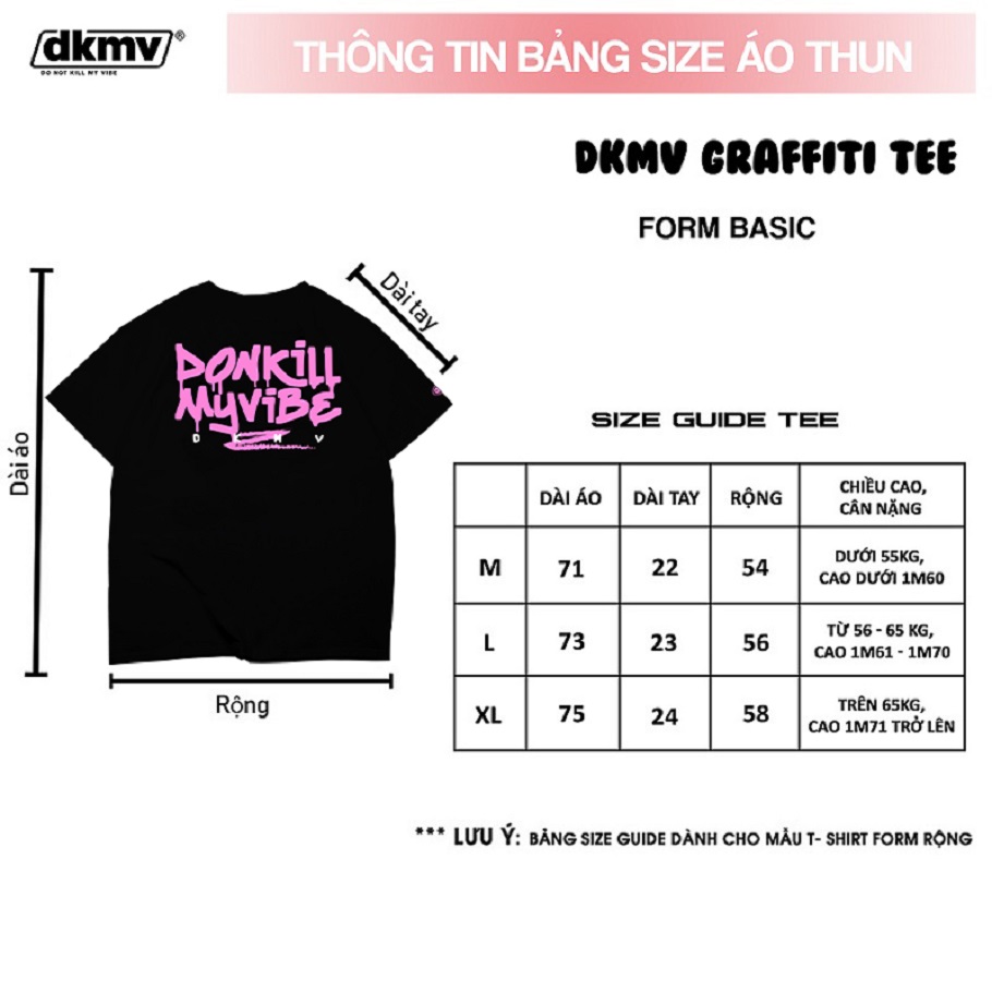 Áo phông nữ cute màu đen | DKMV Tee Graffiti
