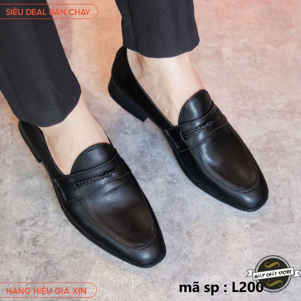 Giày lười nam,giày da nam đế khâu chắc chắn mã l200