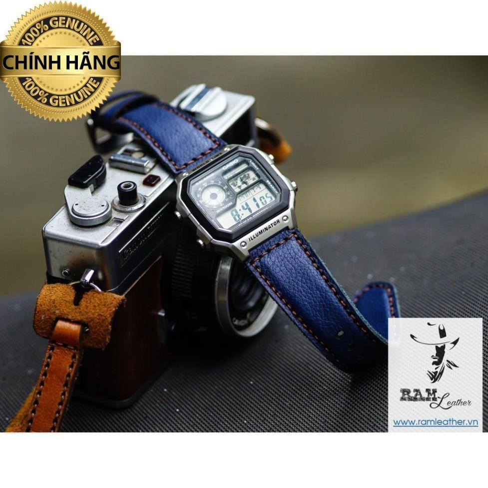 DÂY ĐỒNG HỒ DA BÒ THẬT XANH NAVY – RAM CLASSIC 1958 CHÍNH HÃNG