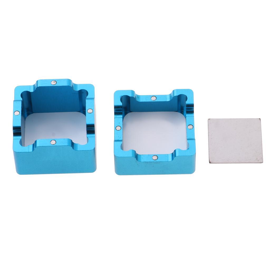 2Pieces Magnetic Billiards Pool Cue Chalk Holder for Pool/Billiards Cue Stick Accessories- Size 30x30x30mm