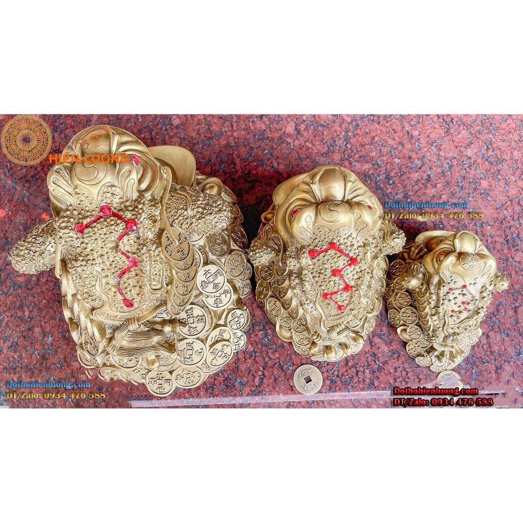 Thiềm Thư Phong Thủy Ngồi Thỏi Vàng Bằng Đồng Các Cỡ