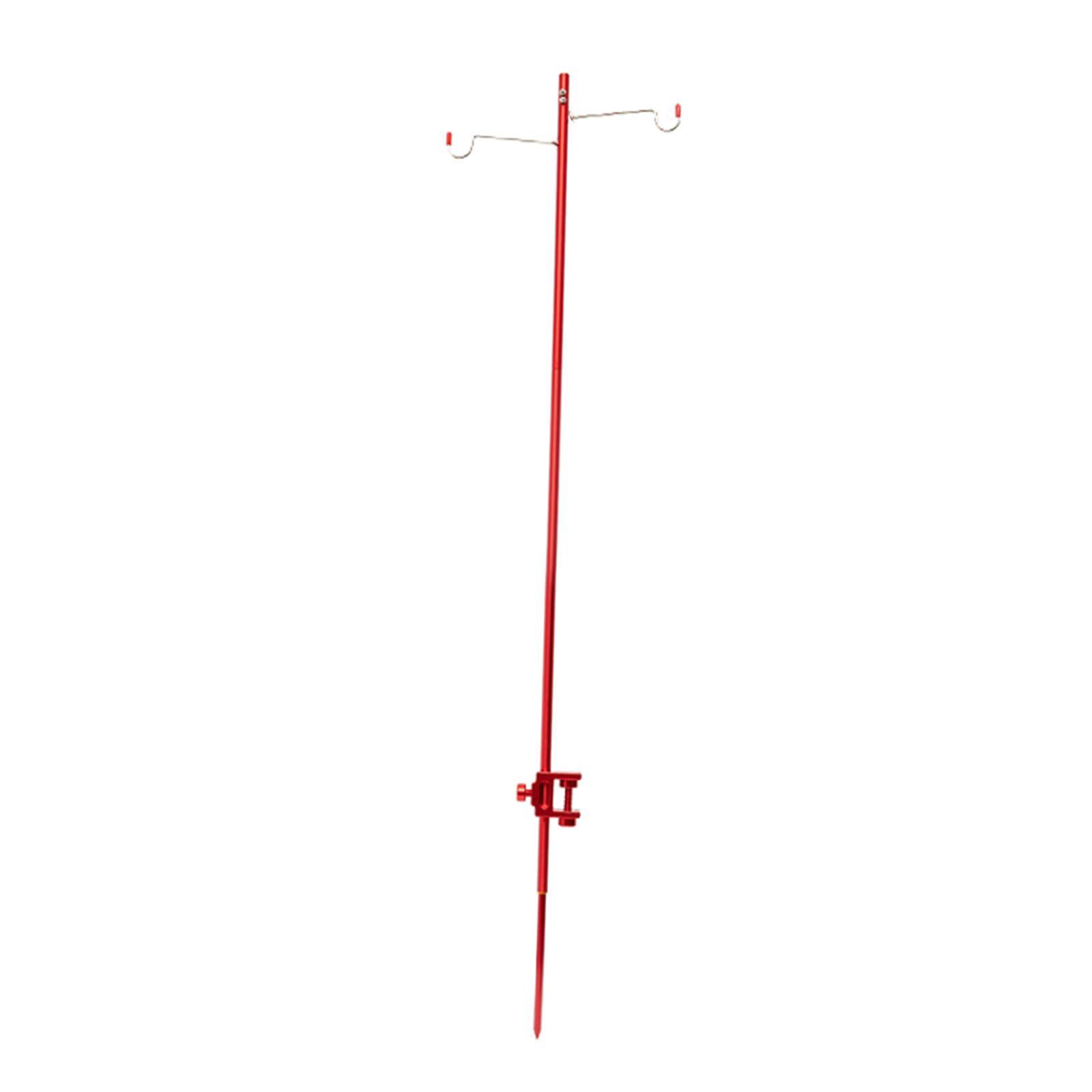 Portable Camping Lantern Stand, Lantern Holder, with Clamp & Stake, Lightweight Aluminum Alloy Removable Lantern Hanger, for Picnic Fishing
