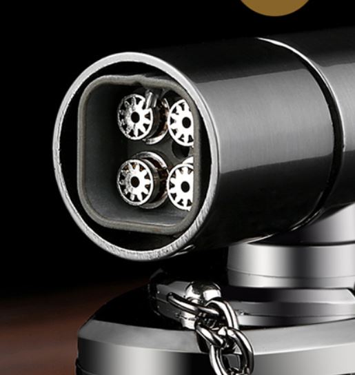 Vỏ Hột Quẹt Bật Lửa Khò gas 4 tia Honest BCZ-346 thiết kế đẹp độc lạ - dùng gas cao cấp ( giao màu ngẫu nhiên )