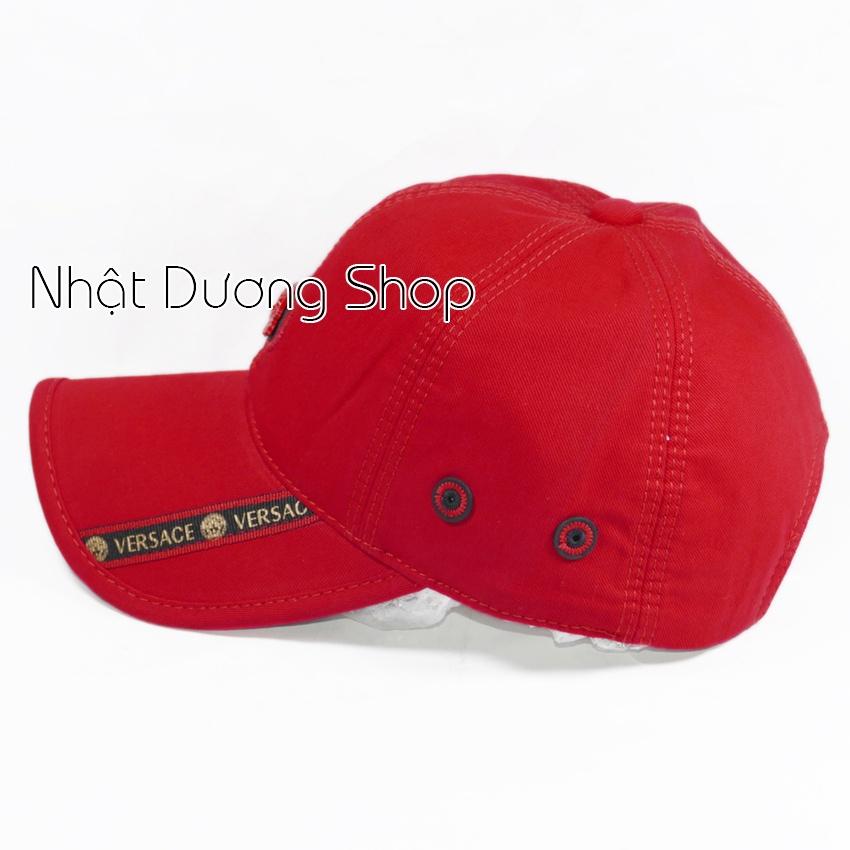 Nón kết Nam nữ hàng cao cấp mặt sắt kết hợp viền kết - Đỏ tươi thích hợp cho tín đồ tuổi teen mê nón xịn