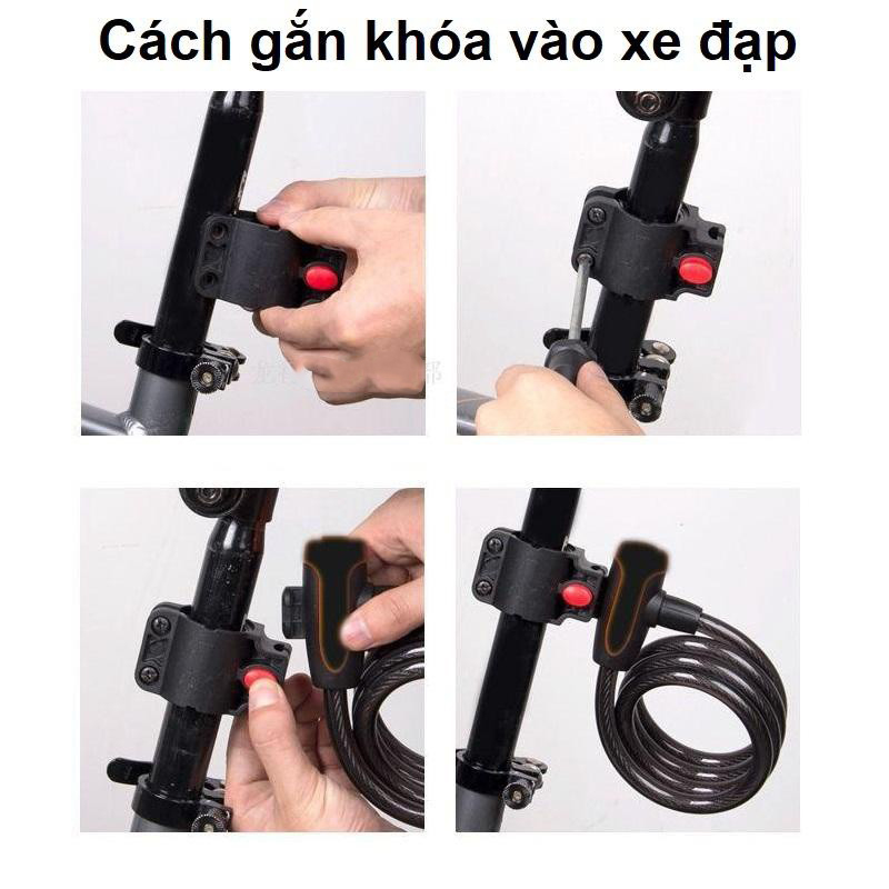 Khóa Xe Đạp Dây Cáp Dài 1m Chống Trộm,An Toàn,Chắc Chắn ĐN Đại Nam Sport