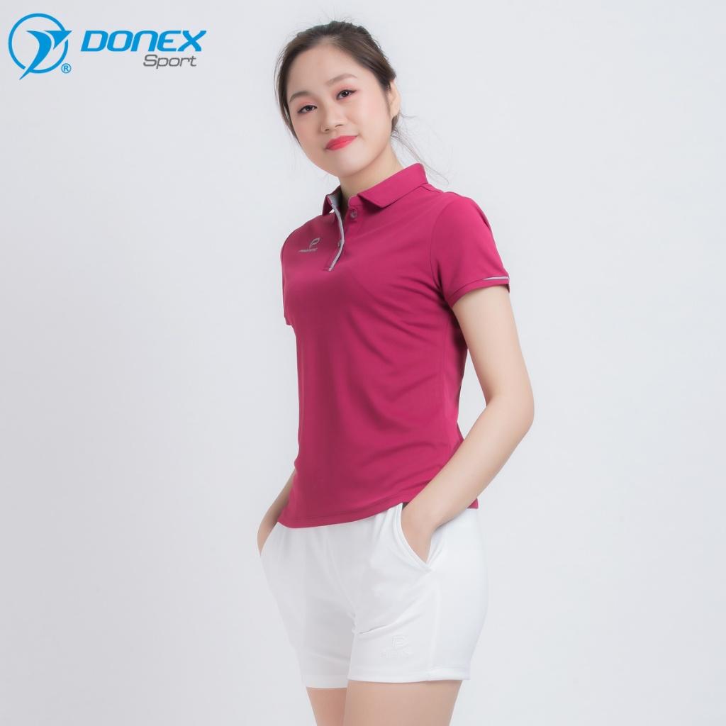 Áo Thể Thao Nữ Có Cổ DONEXPRO Form Chuẩn, Tôn Dáng Người Mặc, Chất Liệu Thoáng Hơi Và Thoải Mái Vận Động AC-3379