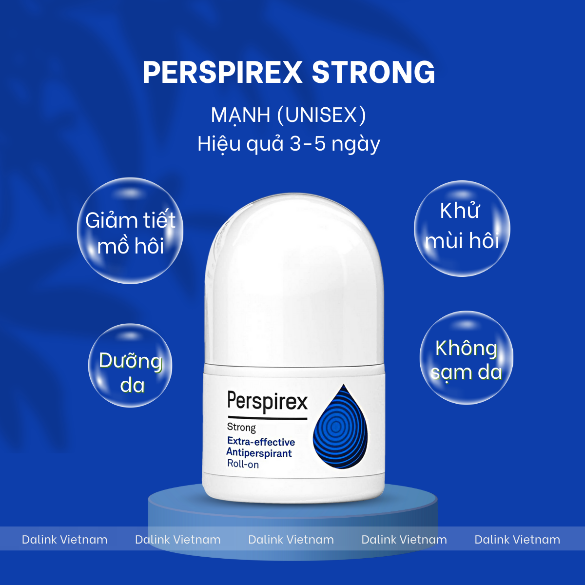 Lăn nách Perspirex Strong: lăn khử mùi hôi nách và ngăn tiết mồ hôi loại mạnh 20ml