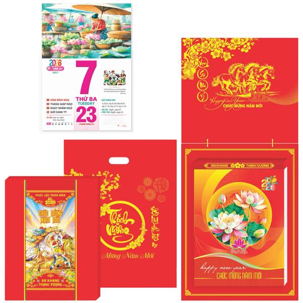 Lịch Bloc Cực Đại - Sen Việt - Bảng Treo Sơn Mài - 25 x 35 cm - TĐ12