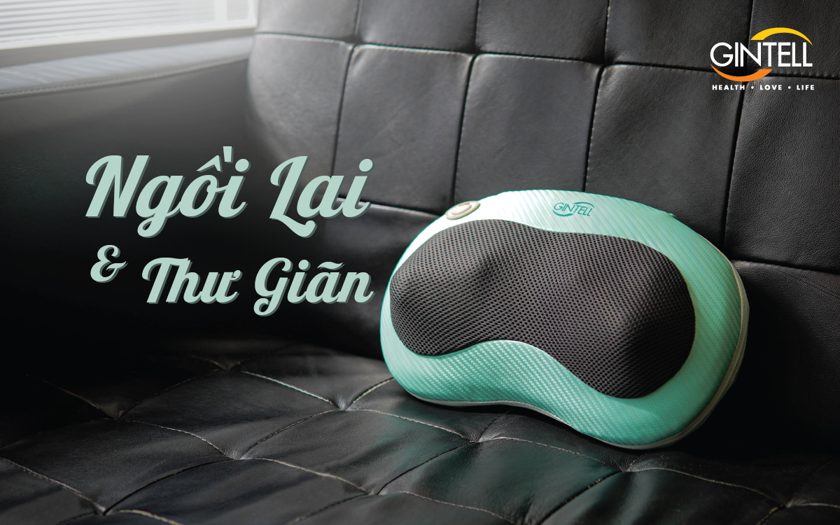 Gối Massage nhiệt hồng ngoại G-Minnie Care| Công nghệ massage Shiatsu 3D
