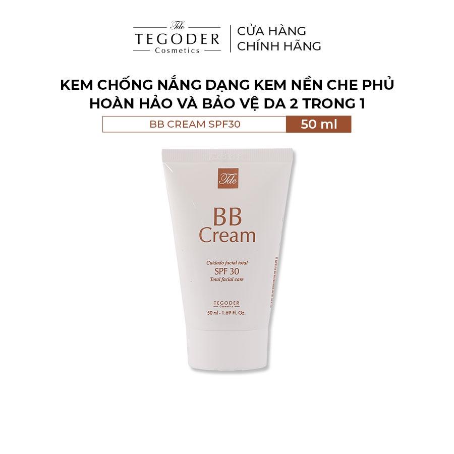 Kem chống nắng dạng kem nền che phủ hoàn hảo và bảo vệ da 2 trong 1 Tegoder BB cream SPF30 50 ml mã 4244