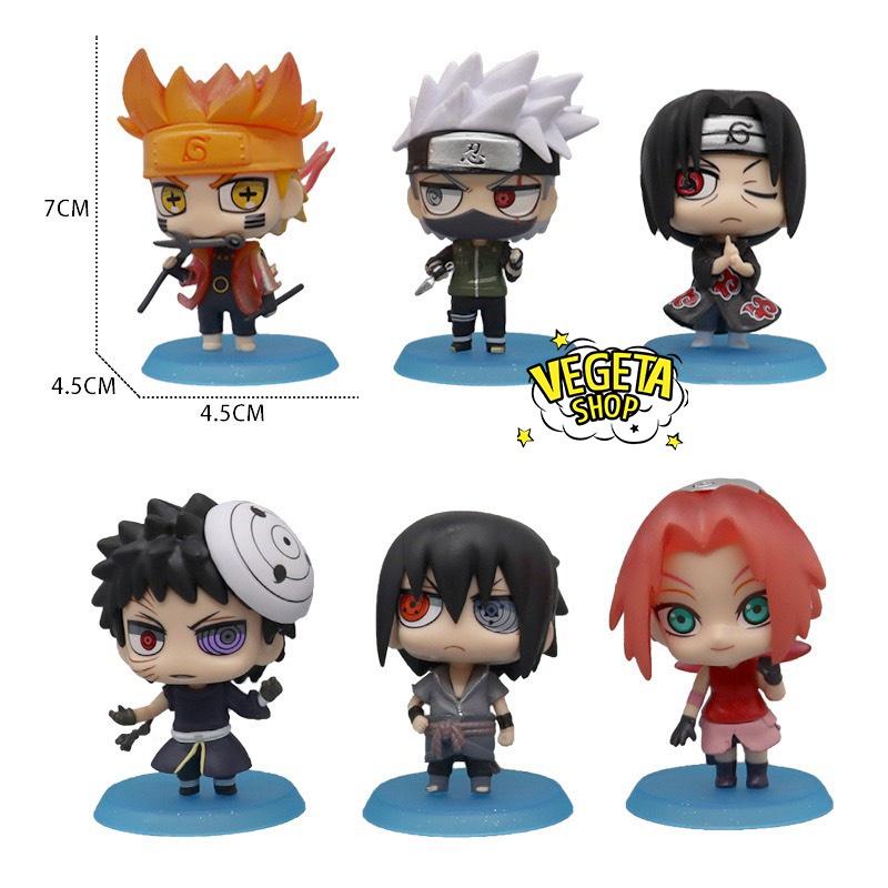 Mô hình Naruto - 6 mẫu tùy chọn: Kakashi Uchiha Sasuke Sakura Naruto lục đạo Uchiha Obito Uchiha Itachi - Cao 7cm